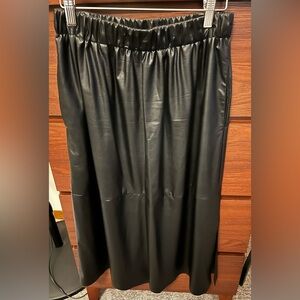 Faux leather skirt